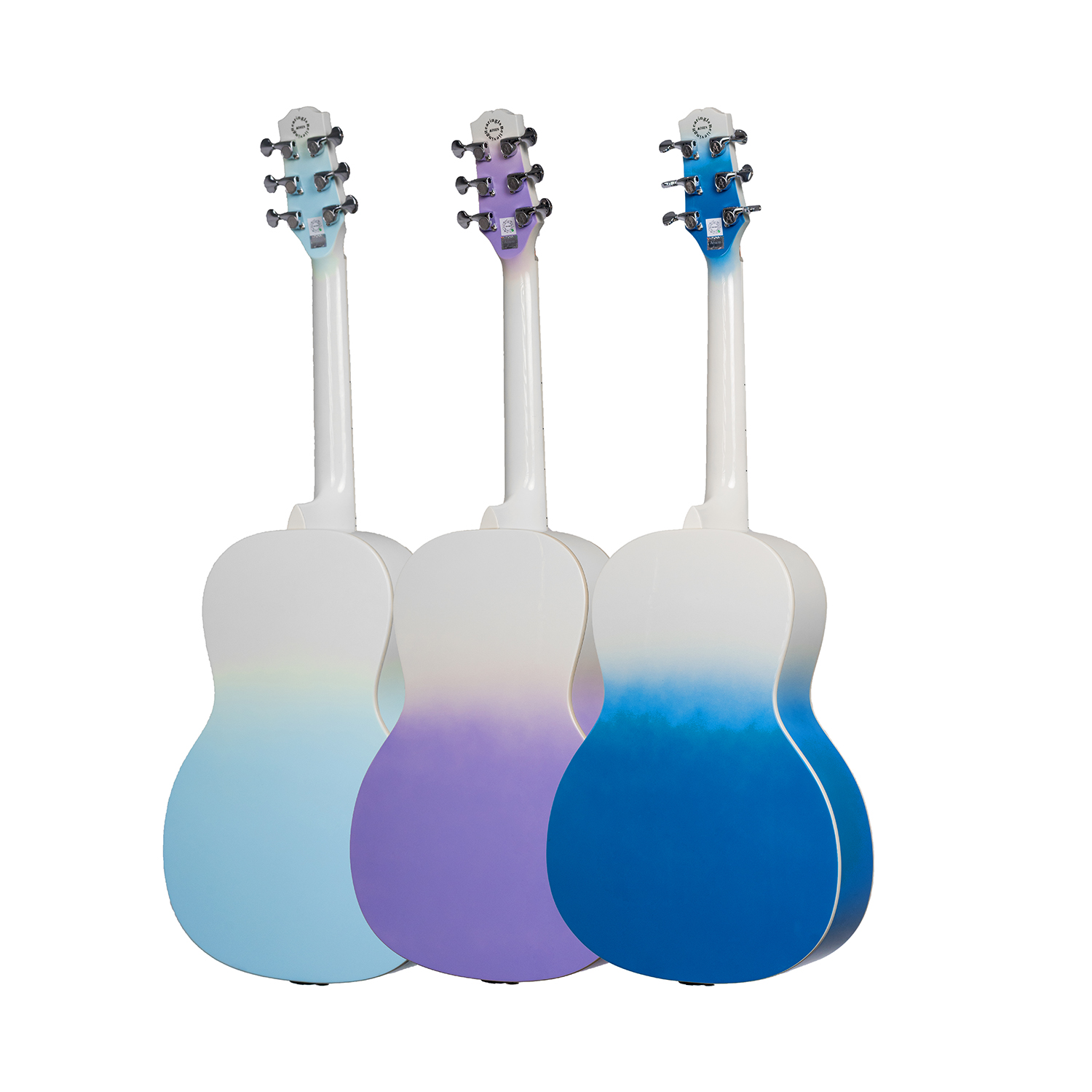 AOSEN F-680:olk 吉他专业 38 英寸纯面板指弹吉他.天蓝色/紫色/宝蓝色