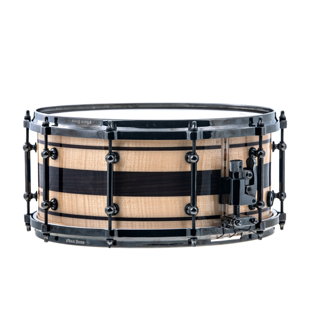 Sound World 特别雨系列军鼓 FMP-2：采用蒸汽热弯技术制成的火焰枫木 14“x 6.5” 亮棕色